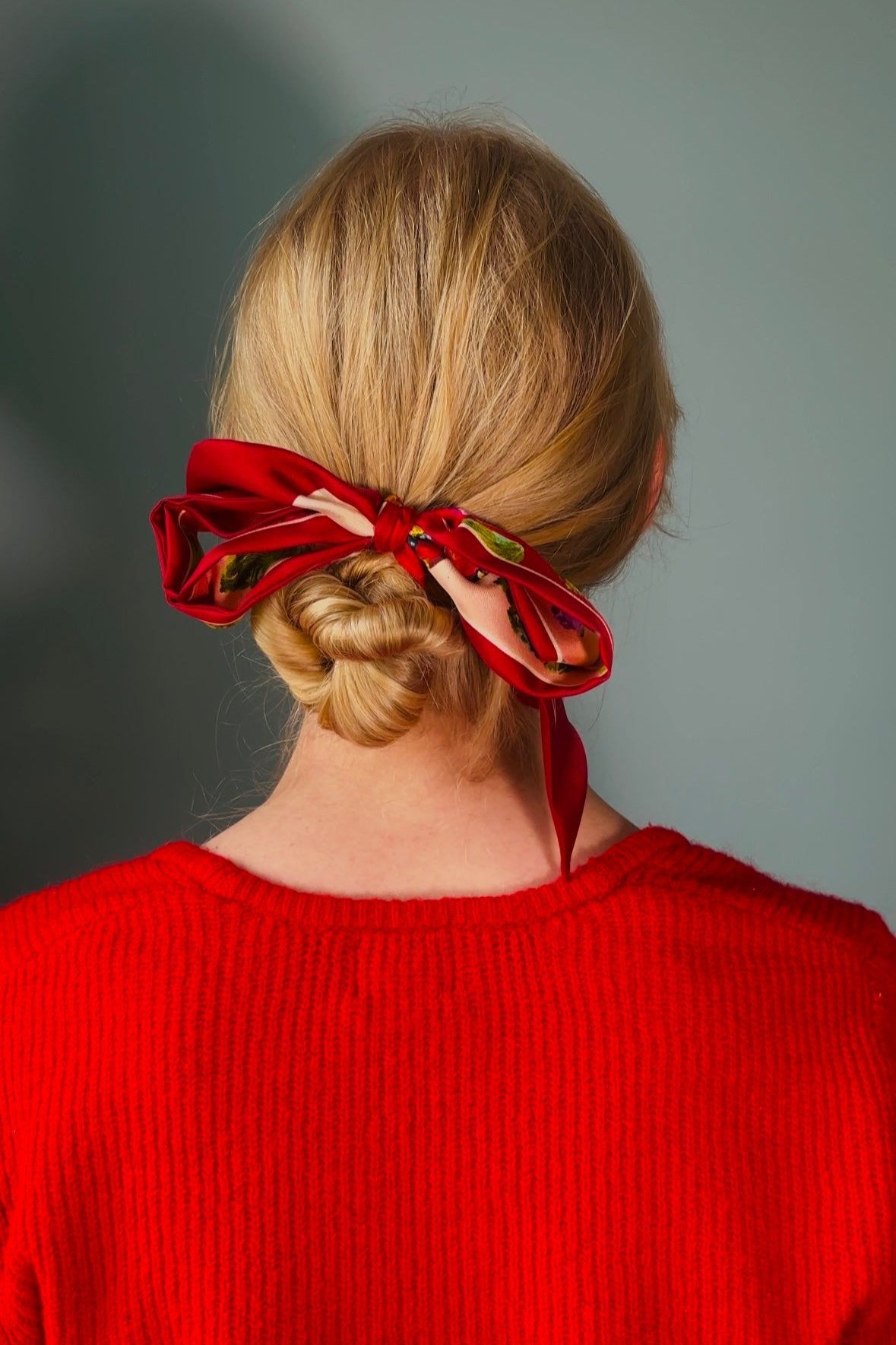 Burgundy Butterfly Hair Ribbon