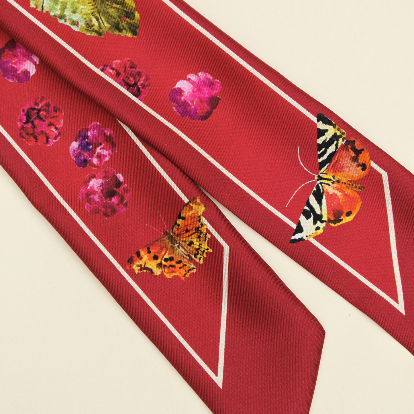 Burgundy Butterfly Hair Ribbon